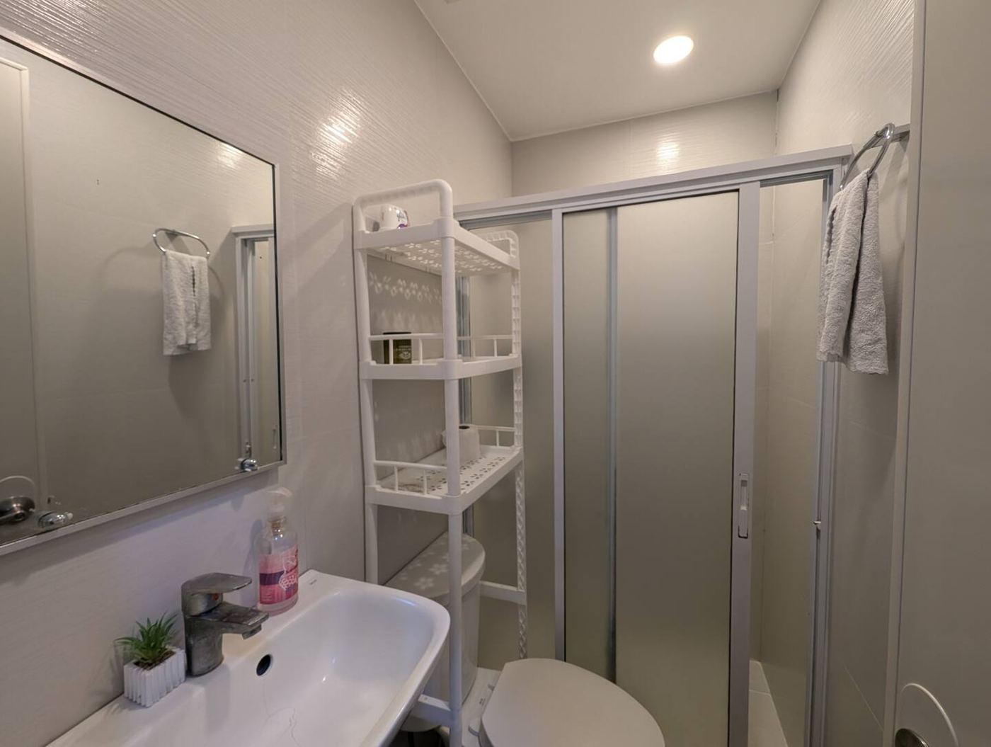Bathroom with shower enclosure